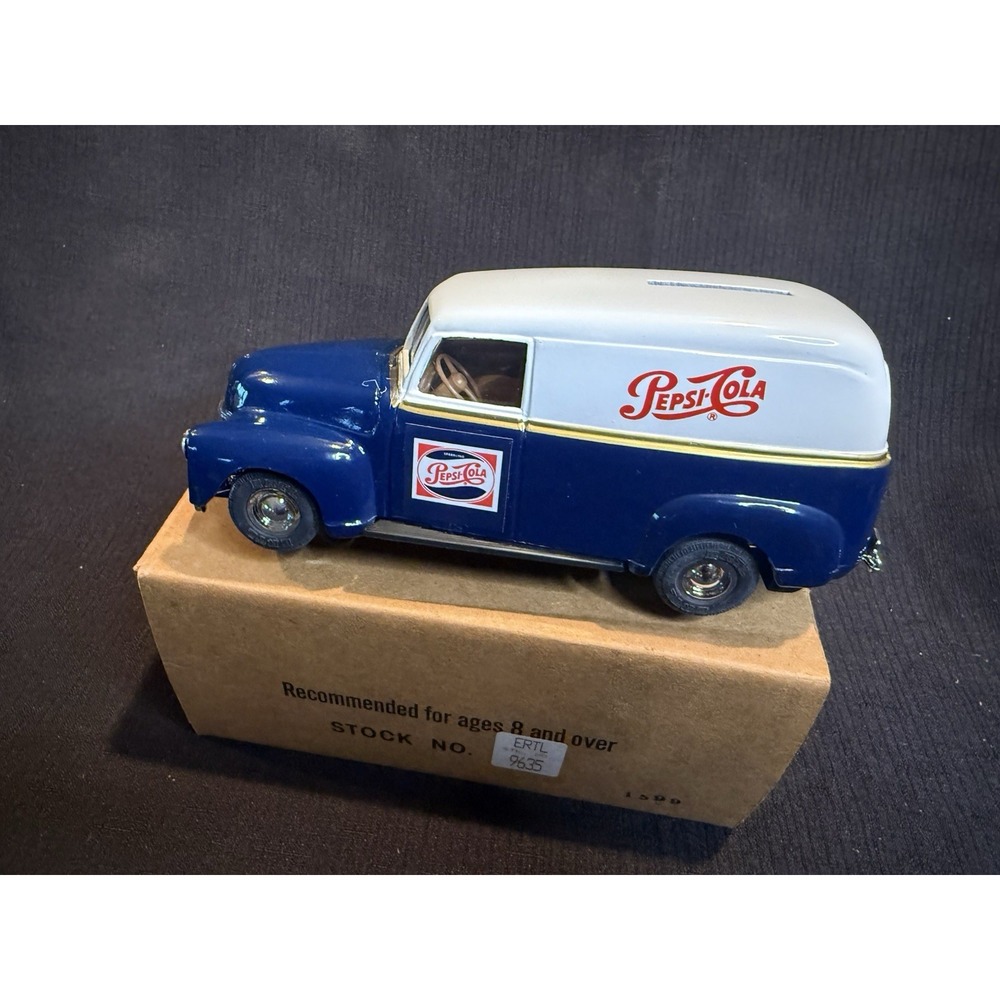 Ertl 1950 Chevy Panel Bank Pepsi Cola Die Cast 1:24 Scale Truck 9635
